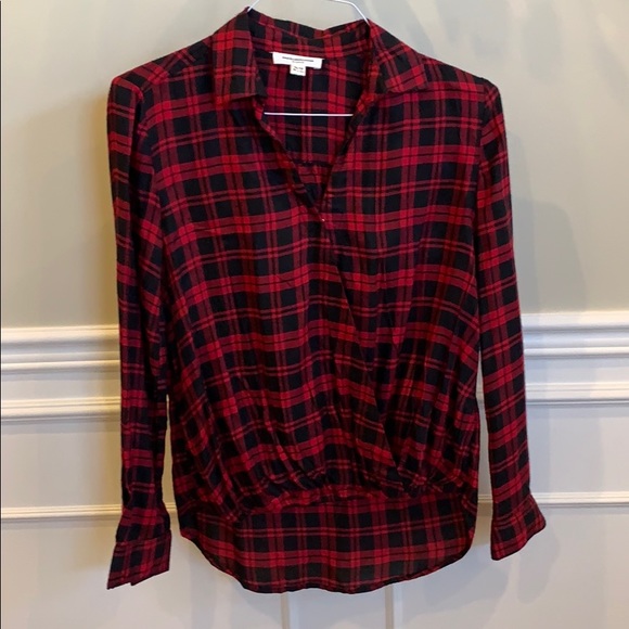 beachlunchlounge Tops - Checkered criss-cross shirt